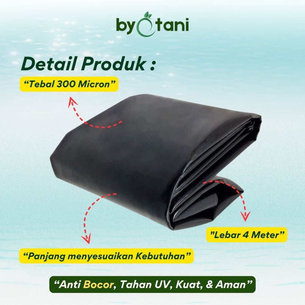 Plastik HDPE Geomembrane Tebal 300 Micron Lebar 4 Meter - Gambar 3