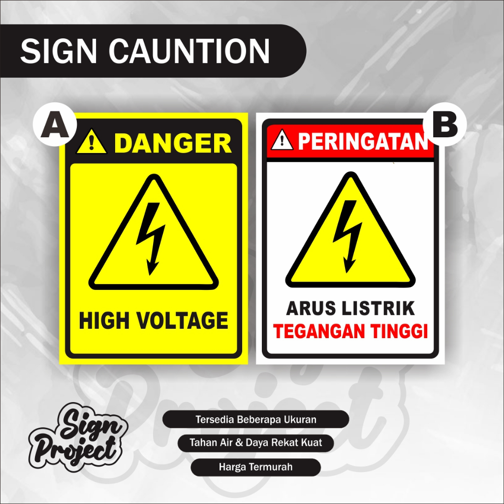 High Power Current Sign Sticker / high voltage sticker / electrical ...