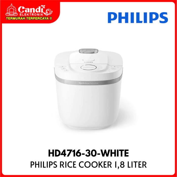 PHILIPS Rice Cooker Digital Penanak Nasi 1,8 Liter HD4716-30-WHITE - Gambar 2