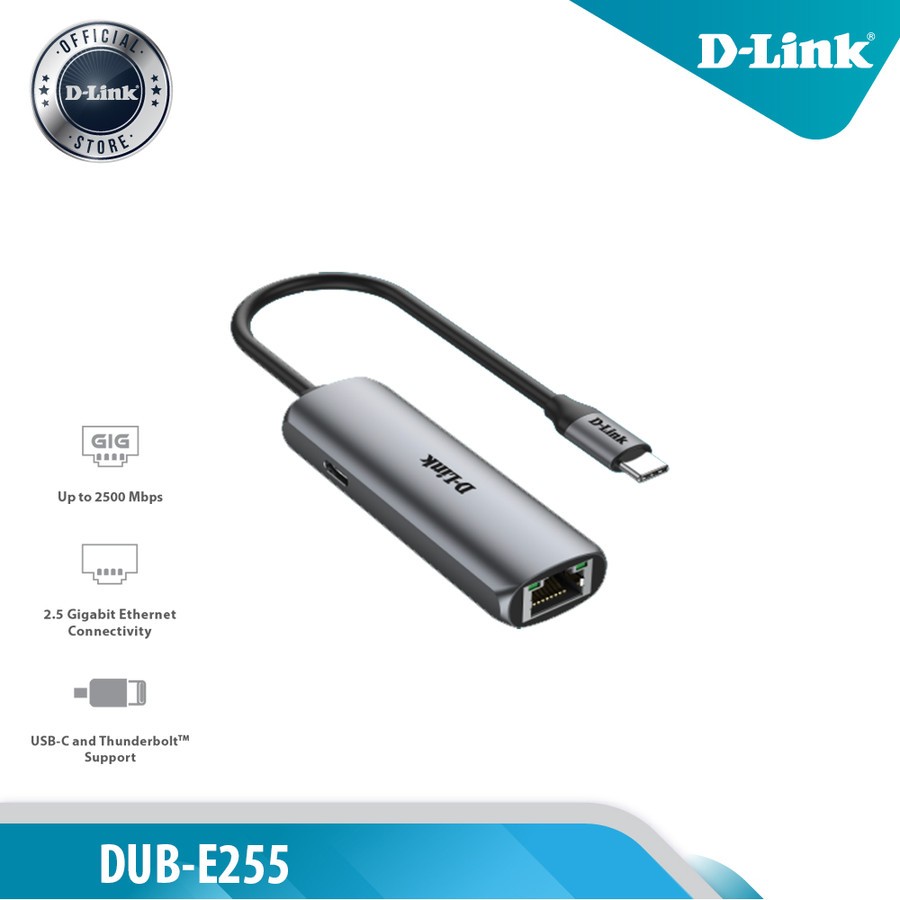 D-Link DUB-E255 USB-C to 2.5Gbps Ethernet Adapter