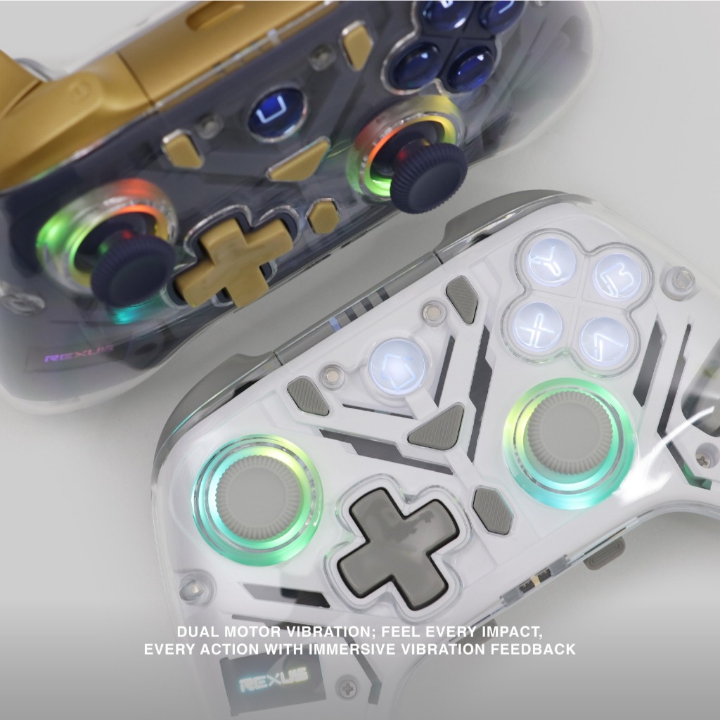 Rexus GX500 / GX-500 Gamepad Multiplatform Joystick Removable Case Transparant Hall Effect - Gambar 2