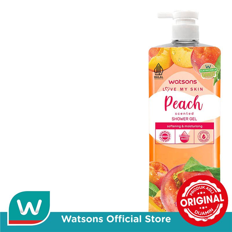 Watsons Peach Scented Shower Gel 1000ml - Gambar 3