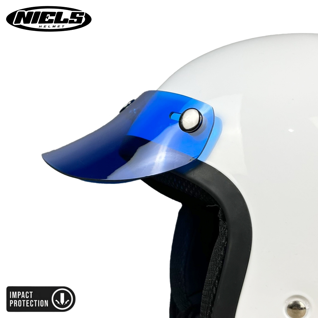 NIELS - Pet Helm Bogo Retro Solid / Transparant - Gambar 2