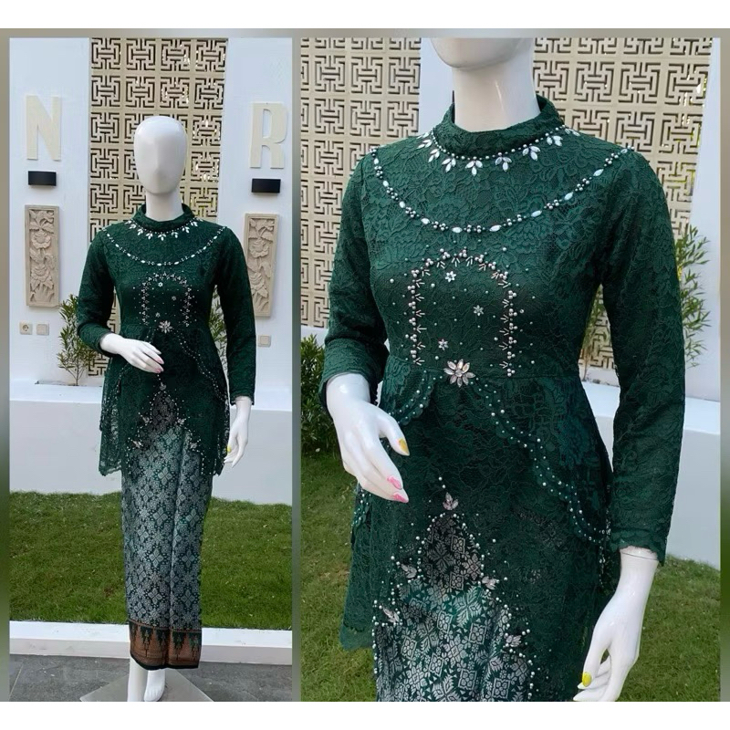 Fiona Tunic Kebaya Free Hijab/ Brocade Kebaya Fiona Tunic Songket Skirt ...