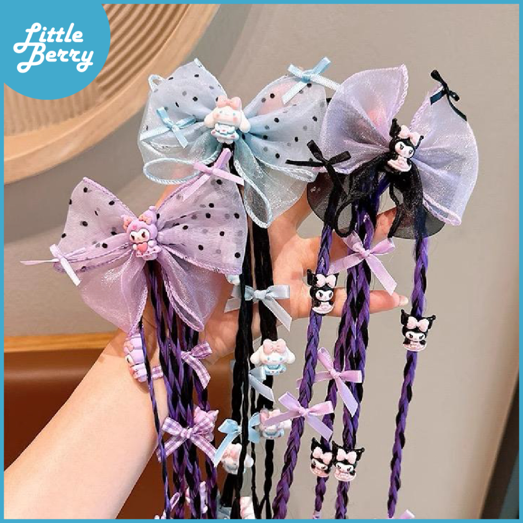LITBERRY Ribbon Extension Highlight Hair Clips for Baby Girls Kuromi ...