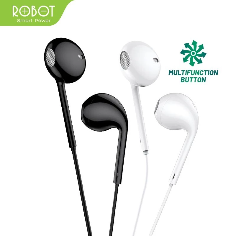 ROBOT RE10 Earphone Wired Semi In - Ear Clear And Comfortable