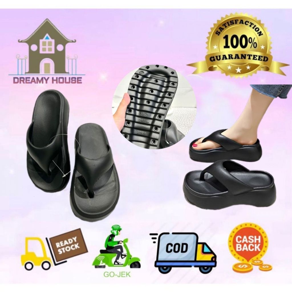 ⭐Dreamyhouse⭐ Sandal Anti Slip Sandal Jepit Wanita Bahan EVA Rubber Premium Sendal Casual 2388