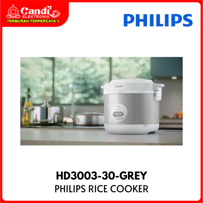 PHILIPS Rice Cooker Penanak Nasi Kapasitas 1,8 Liter HD3003-30-GREY - Gambar 3