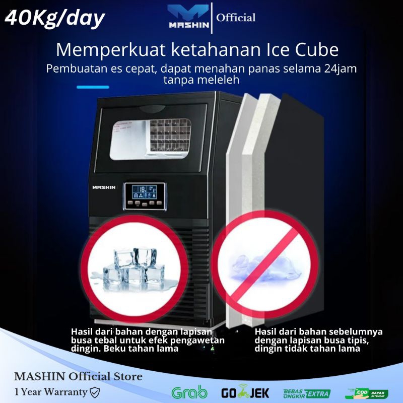 Mashin - Mesin Es Batu 15-40kg/Hari cepat Jadi ice Tube Maker - Gambar 4