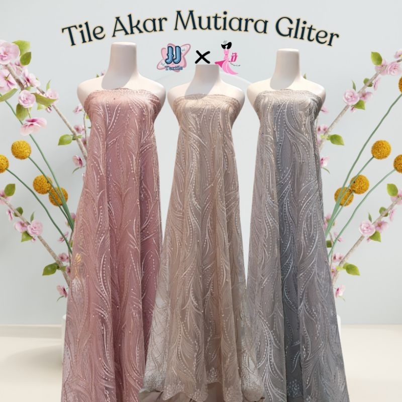 2 Meter glitter Pearl Root tulle tulle kebaya Wedding Dress tulle Party Dress tulle Root tile Meter tile Shopee Singapore