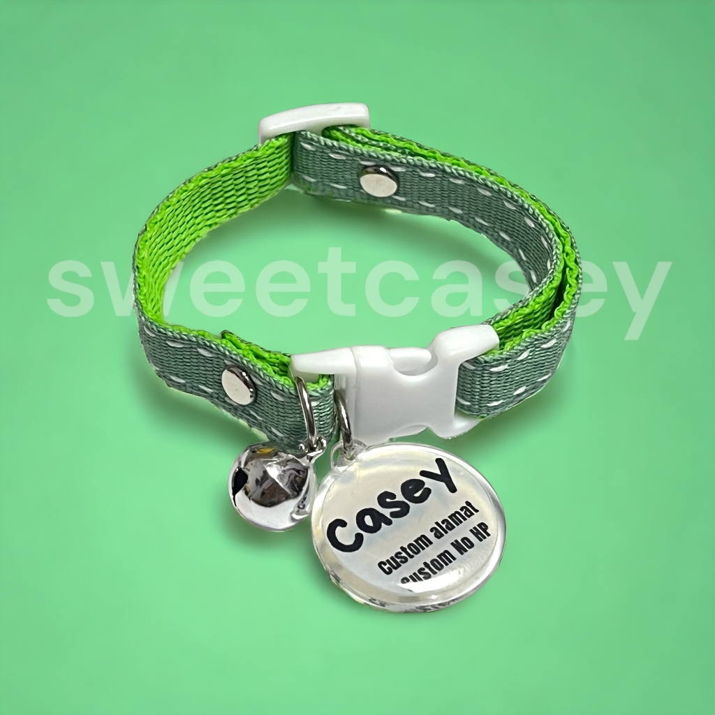 KALUNG KUCING DOT GRATIS CUSTOM NAMA / CAT NECKLACE / CUSTOM NAMA
