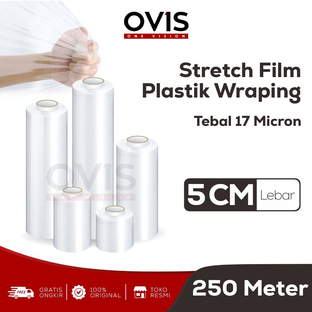Plastik Wrapping Stretch Film Bening 5 cm x 250 m
