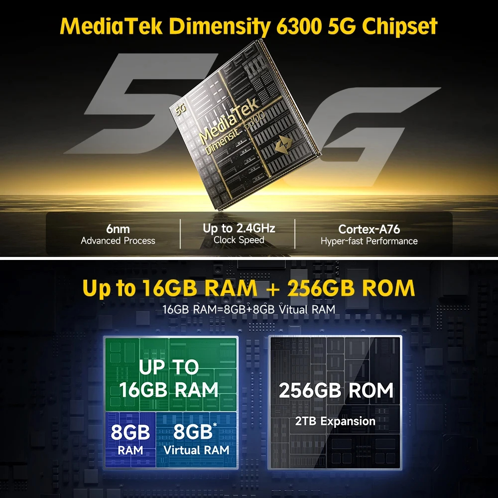 Ulefone Armor Pad 4 Ultra 5G 16GB 256GB LED Light 11800mAh 10.36" 50MP Rugged Tablet Android 14 - Gambar 4