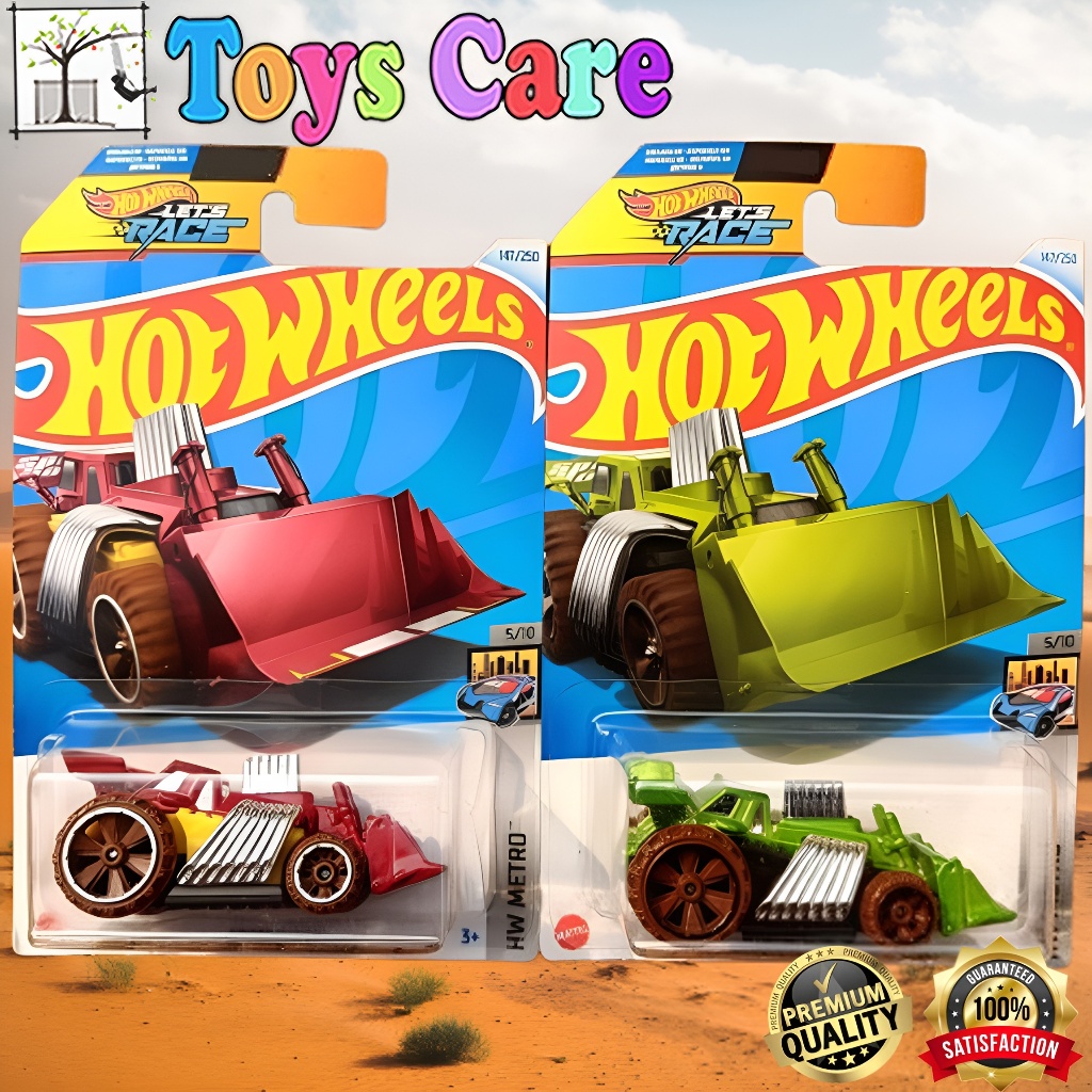 HIJAU MERAH Hot Wheels Speed Dozer Red Green Bulldozer HW ID Original ...