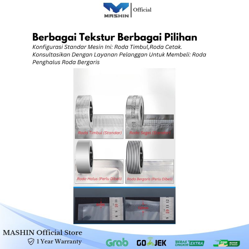Mashin - Continous Band Sealer Mesin Segel Plastik Kemasan FR-900 Luxury Otomatis - Gambar 3