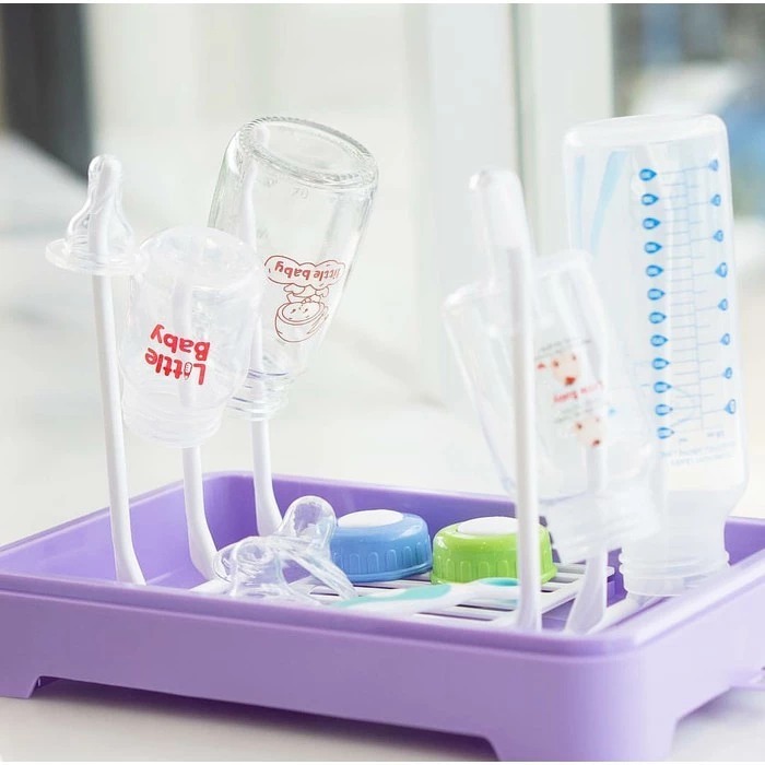 Little Baby Milk Bottle Drying Rack - Compact Drying Rack (WITHOUT LID ...