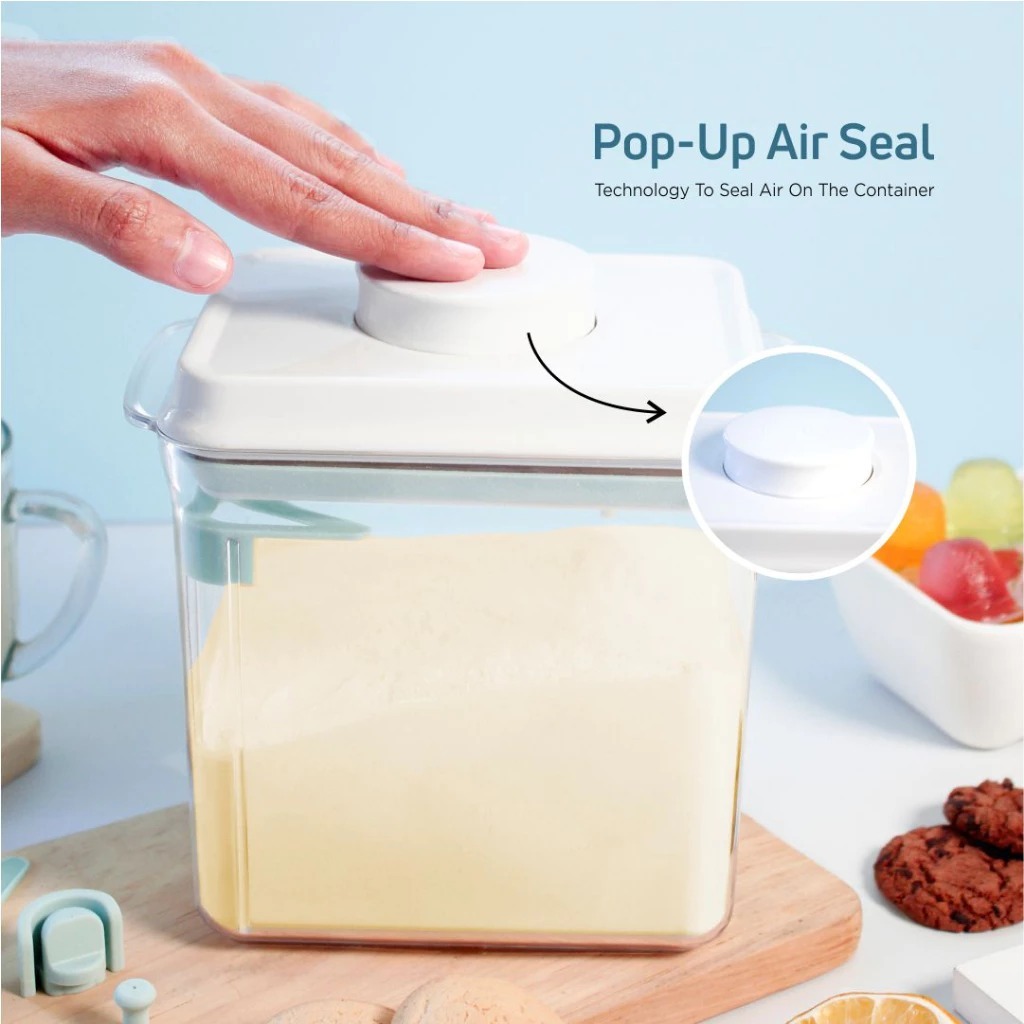 Tempat Susu Bubuk Kopi Tepung Gula Kedap Udara Milk Powder Container Scraper FREE SENDOK - Gambar 2