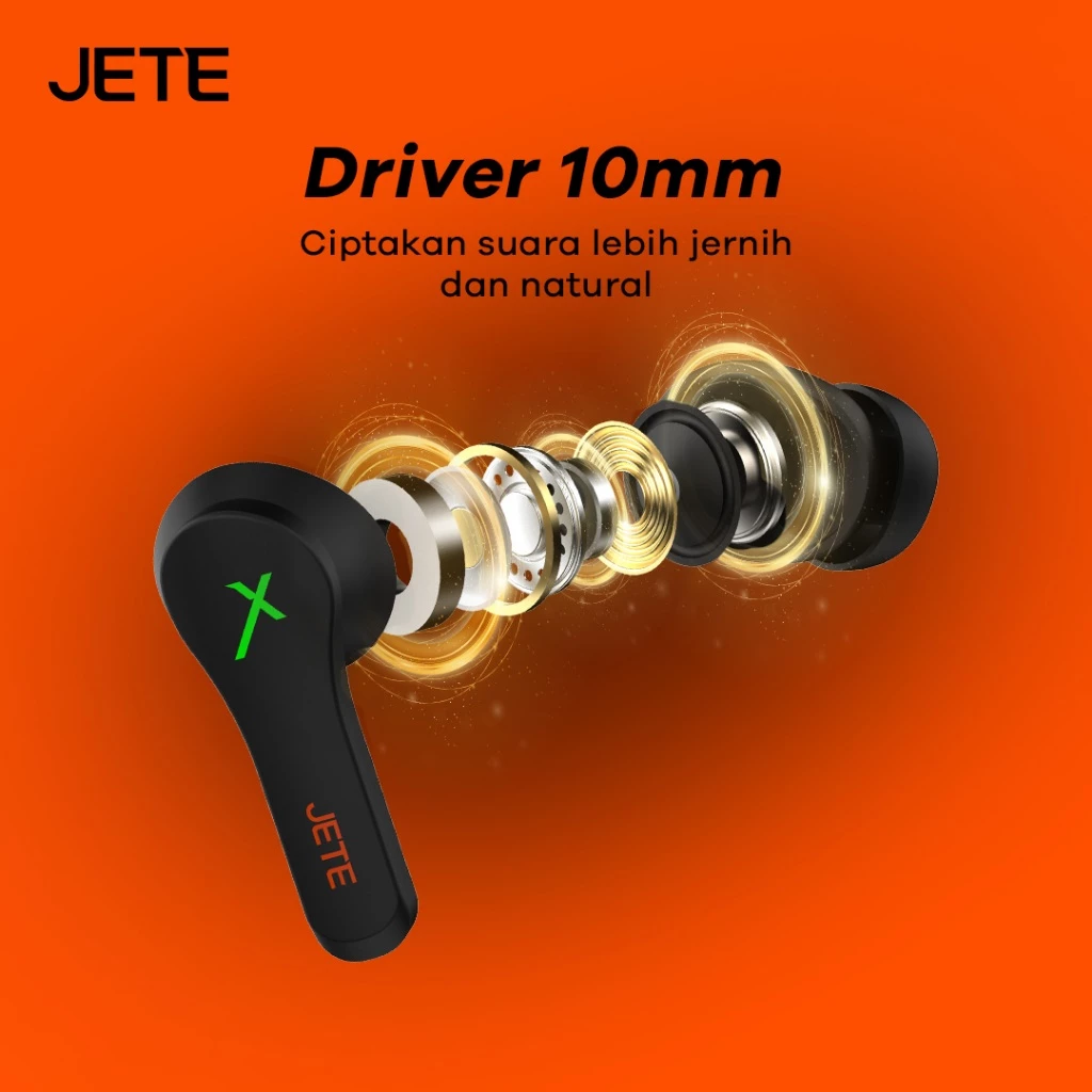 TWS Gaming JETE CEG1 Low Latency 45m/s with LED Light - Garamsi 2 Tahun - Gambar 4