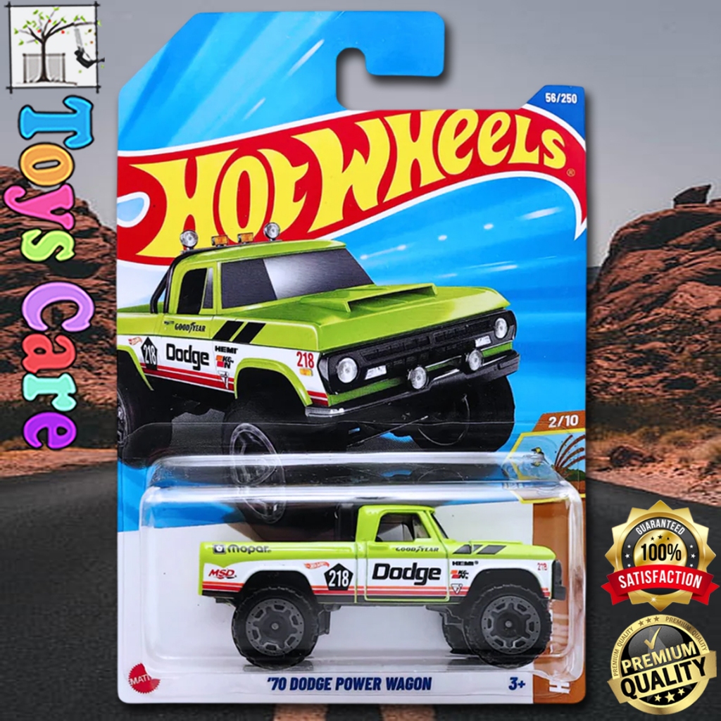 Hot Wheels '70 Dodge Power Wagon 3/250 Die-Cast Car - 1:64 Scale Yellow Ultra Hots Series - View #6