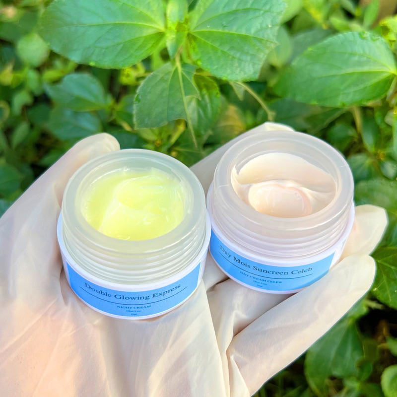 Double GLOWING EXPRESS CREAM PACKAGE (DAY AND NIGHT) | Shopee Singapore