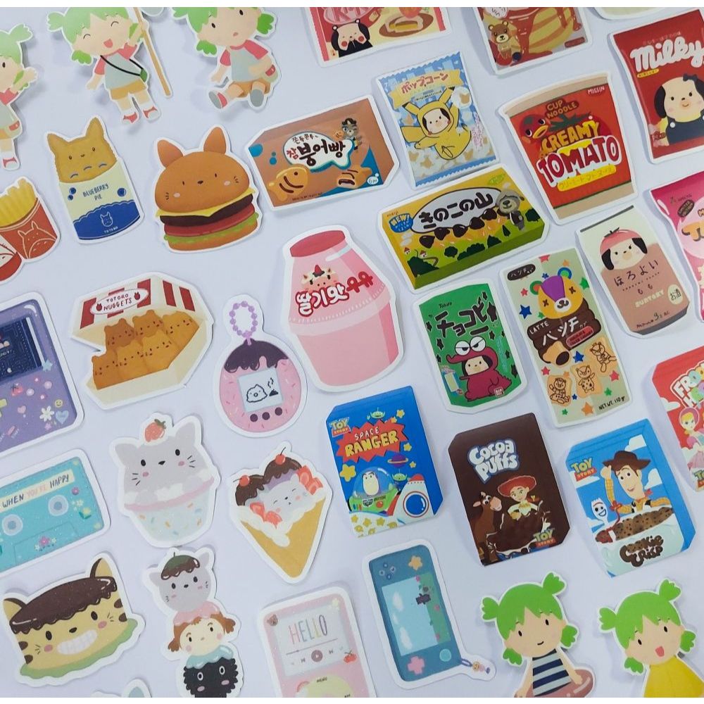 APPLE THE PUG Sticker Pack Die Cut Capybara Toy Story Totoro Sticker ...