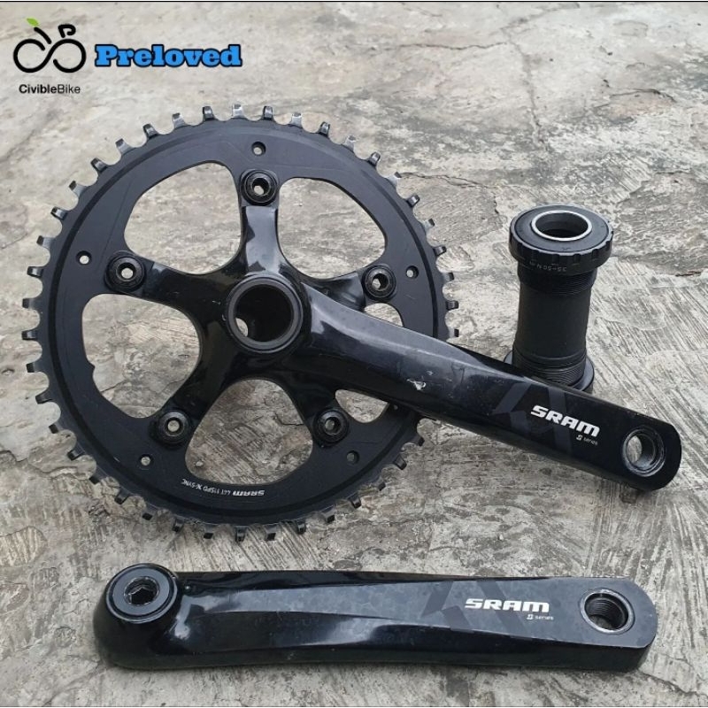 Crankset Sram S350 44T 170mm GXP Include BB Gravel Commuter