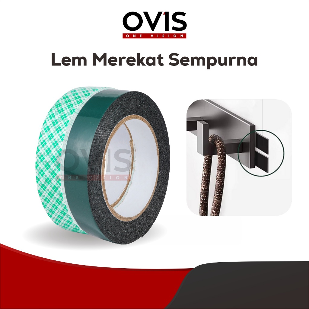 Double Foam Tape Busa Eva Isolasi Selotip Bolak Balik Ovis 12 mm 24 mm 5 Meter - Gambar 3