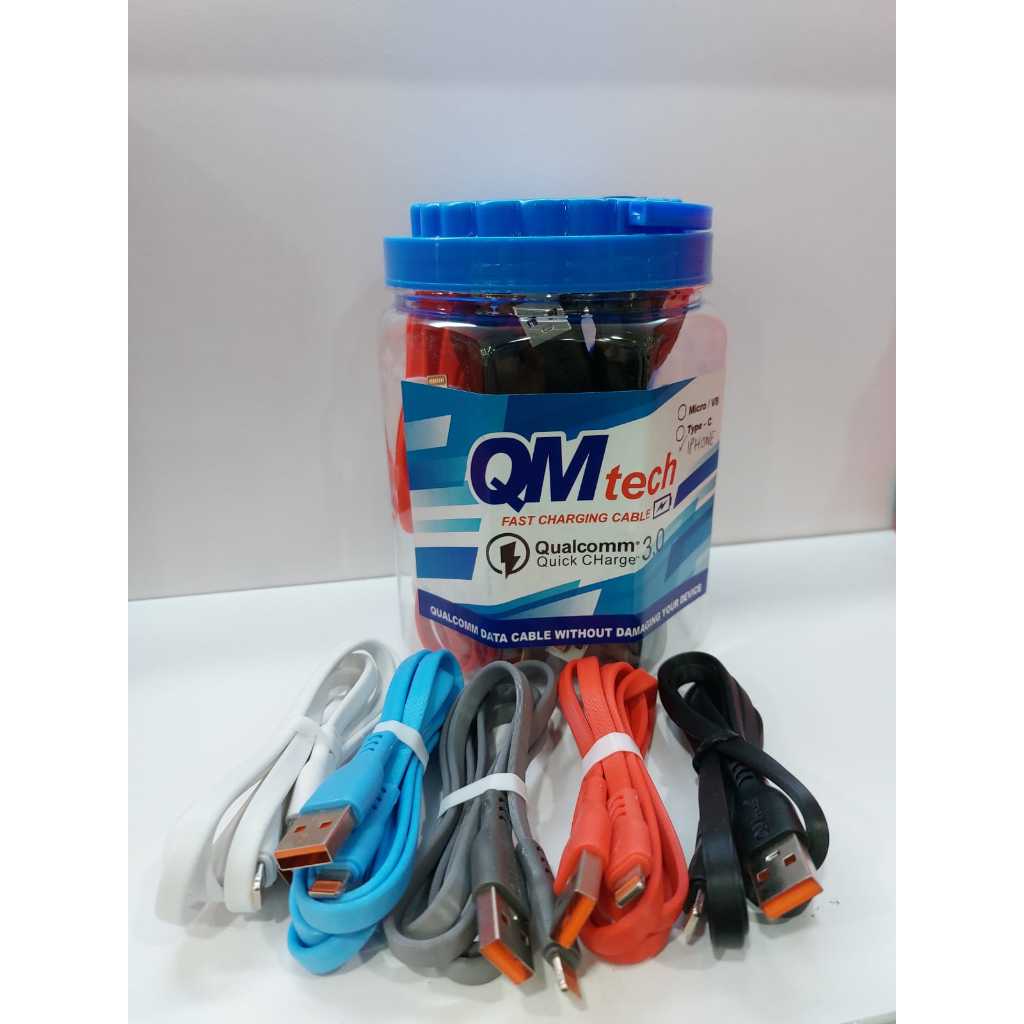 IPHONE DATA CABLE QMtech BRANDiphone QUALCOMM 3.0 FLAT CABLE, 20 pcs ...