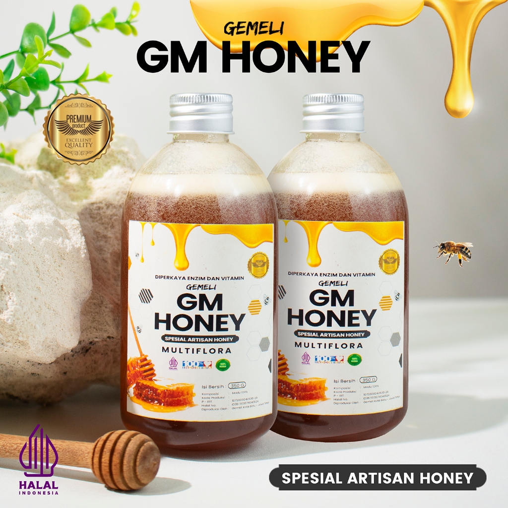 Gemeli - Madu Asli Multiflora - Madu Murni 100% - 350gr