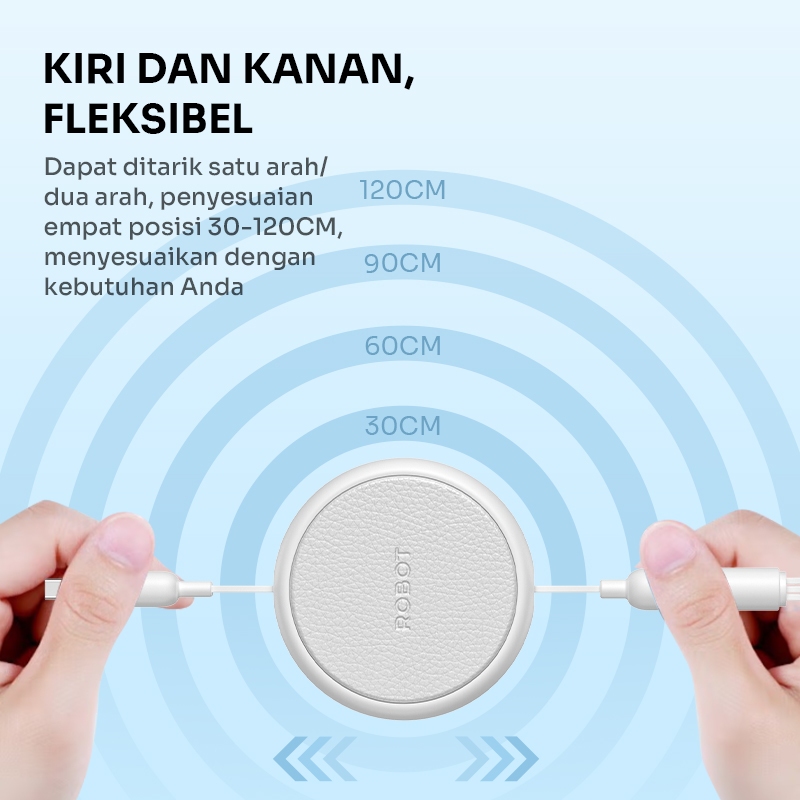 Robot Kabel Data 3-in-1 Fast Charging iPhone/Android - Gambar 4