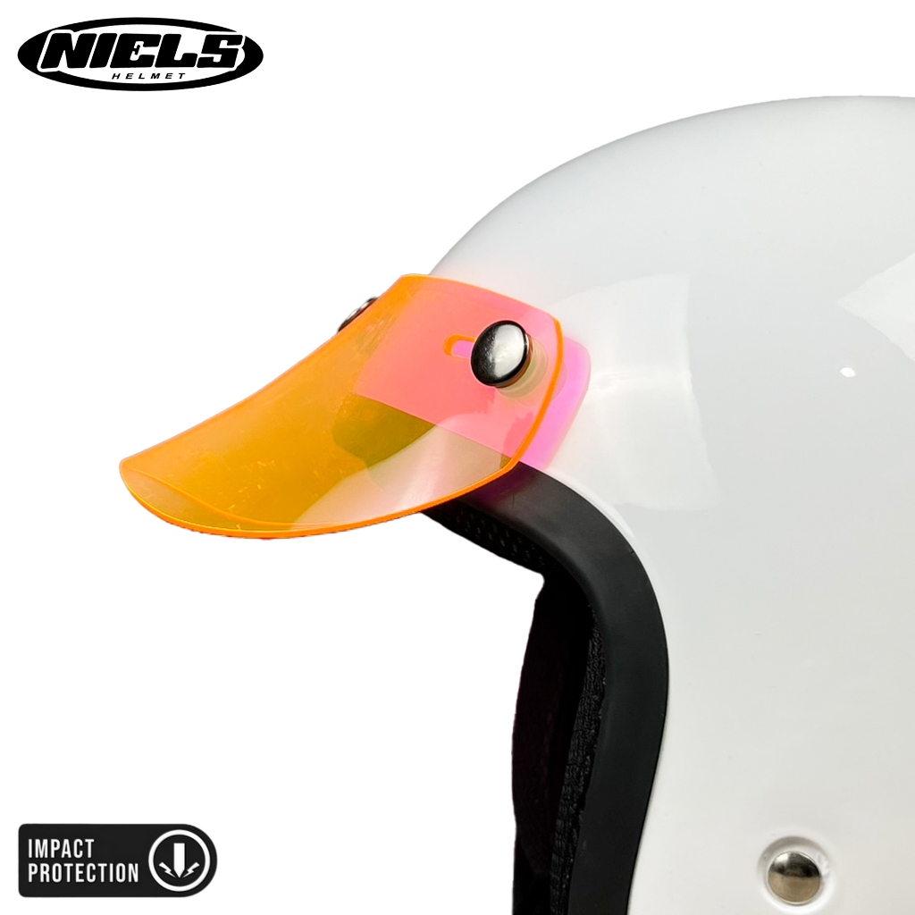 NIELS - Pet Helm Bogo Retro Solid / Transparant - Gambar 4