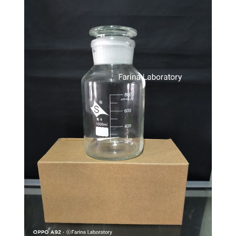 Reagent Bottle -Regent Bottle 1000ml PRC (clear, large mouth) | Shopee ...