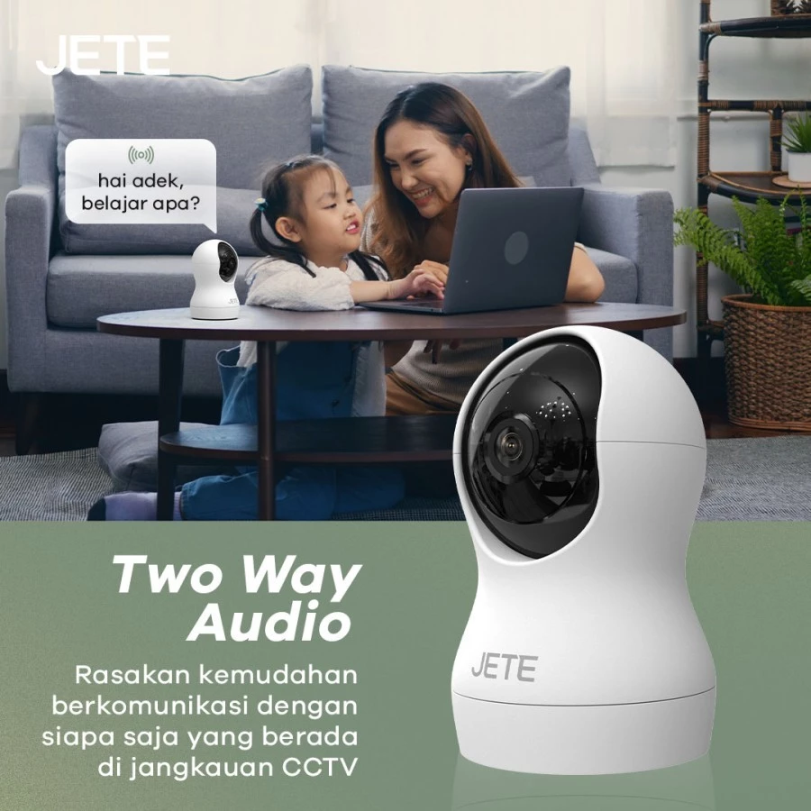 CCTV indoor JETE CT1 Ip Camera 3MP Smart Camera Fitur Call 2 Arah CCTV Ip Cam Indoor (RTL) - Gambar 2