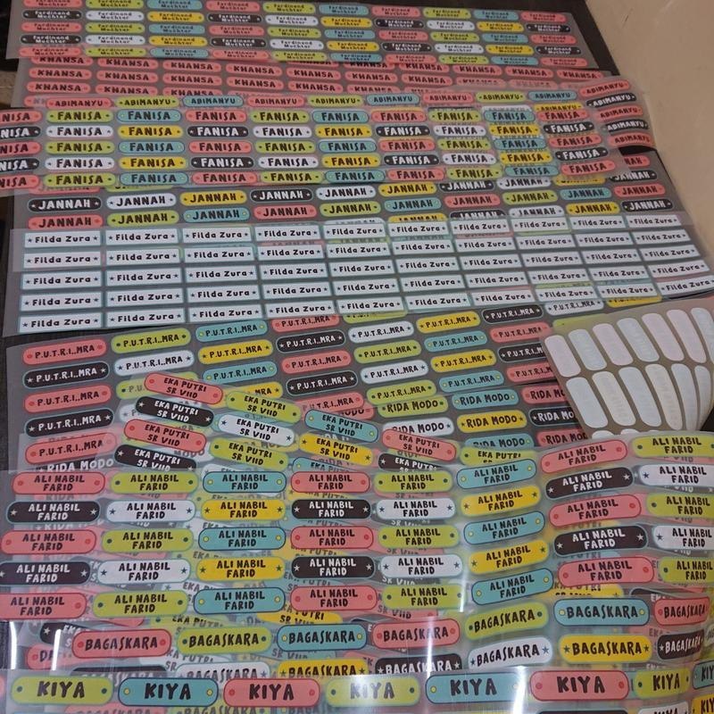 Name Label Sticker Name Uniform For A Cottage Or Dormitory For Children ...