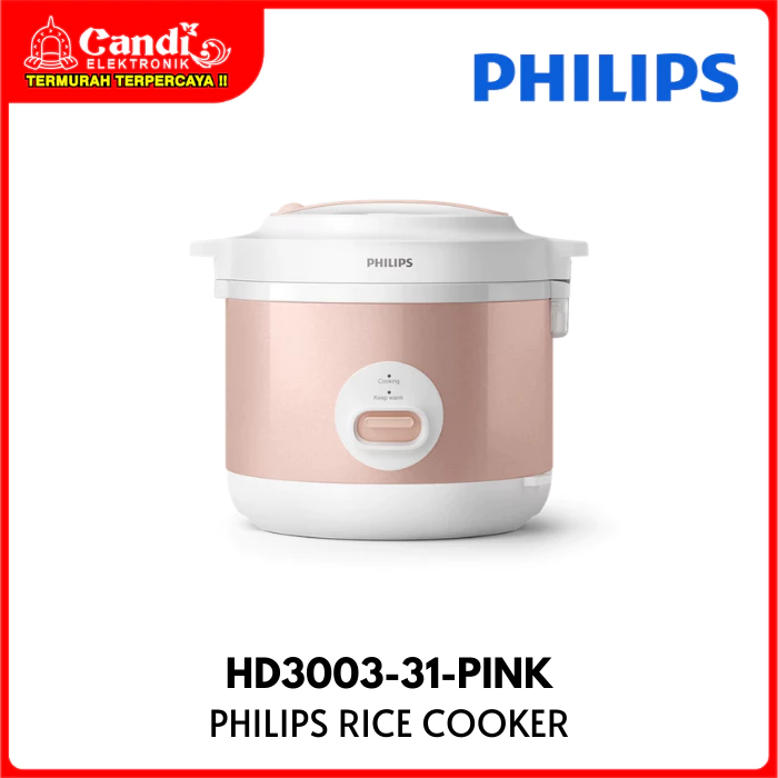 PHILIPS Rice Cooker Penanak Nasi Kapasitas 1,8 Liter HD3003-31-PINK