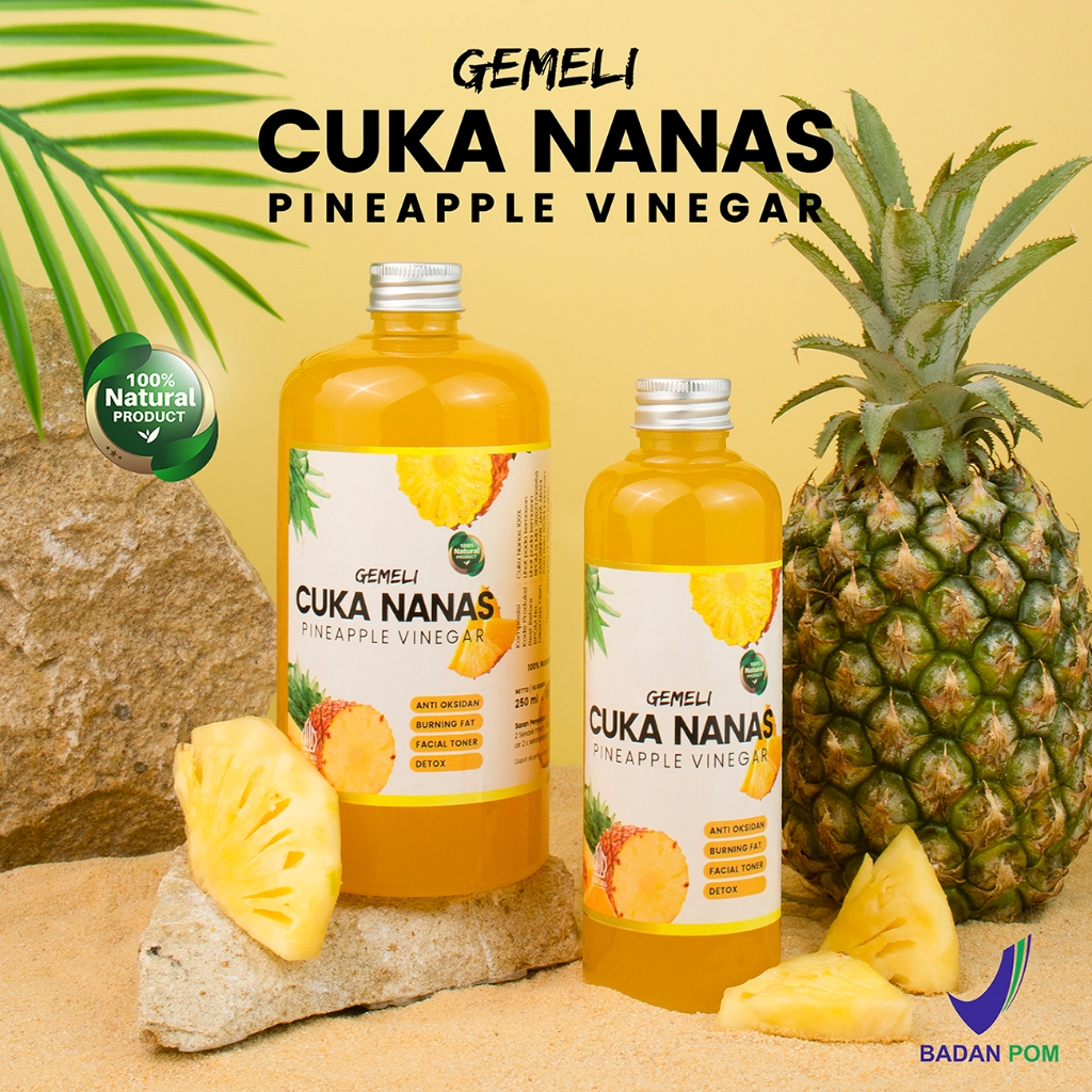 Cuka Nanas Gemeli Asli Organik With Mother 500ml - Diet Detoks - Gambar 2