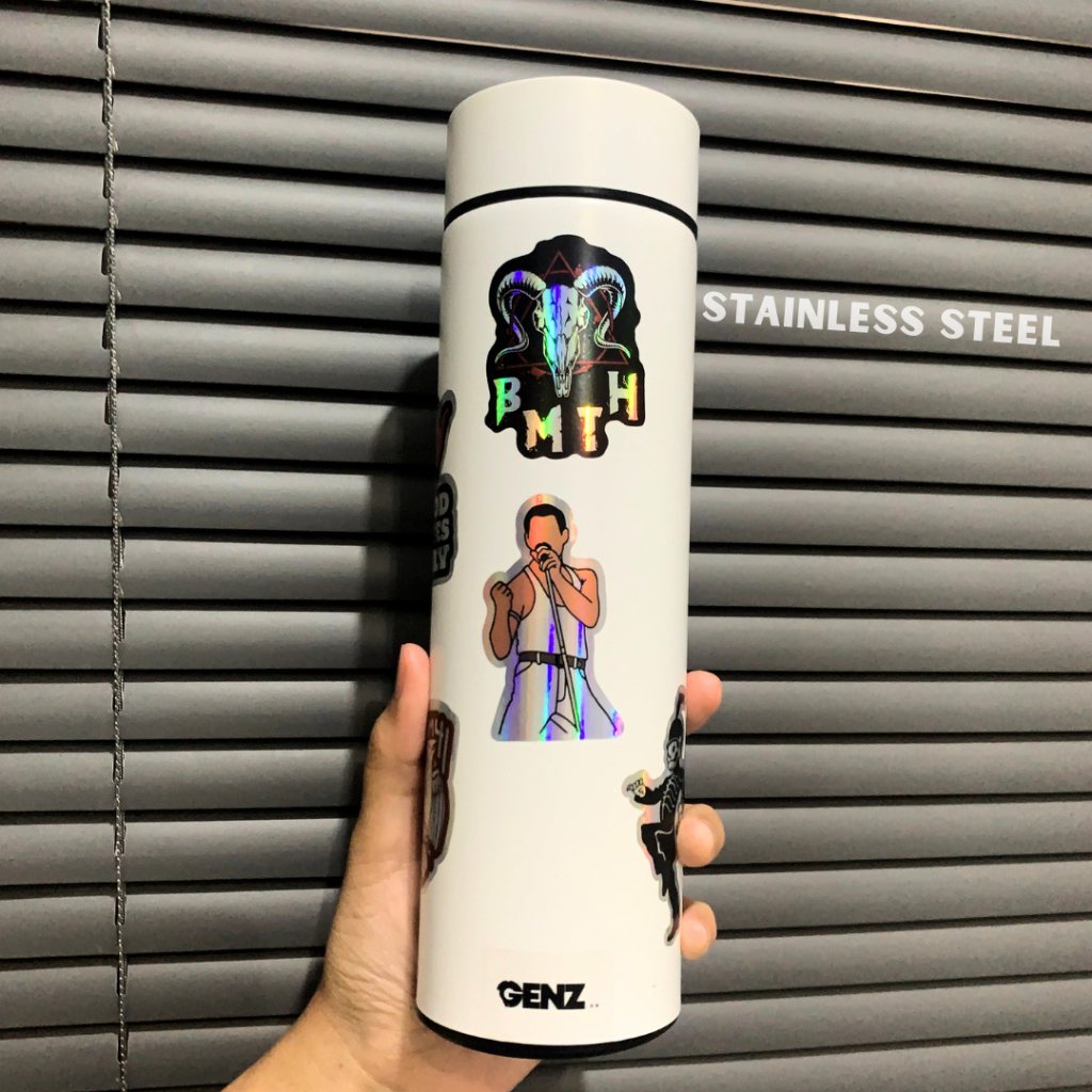 Genz Tumbler Premium Stainless Steel (PUTIH) 500Ml LED TEMPERATUR foto 3