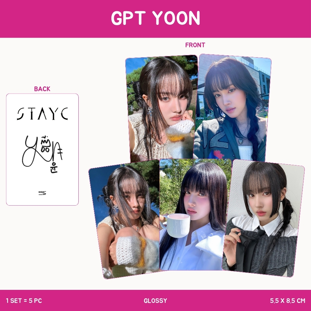 STAYC SELCA GPT 2-SIDED PHOTOCARD (CONTENTS 5 PCS + 2-SIDED
