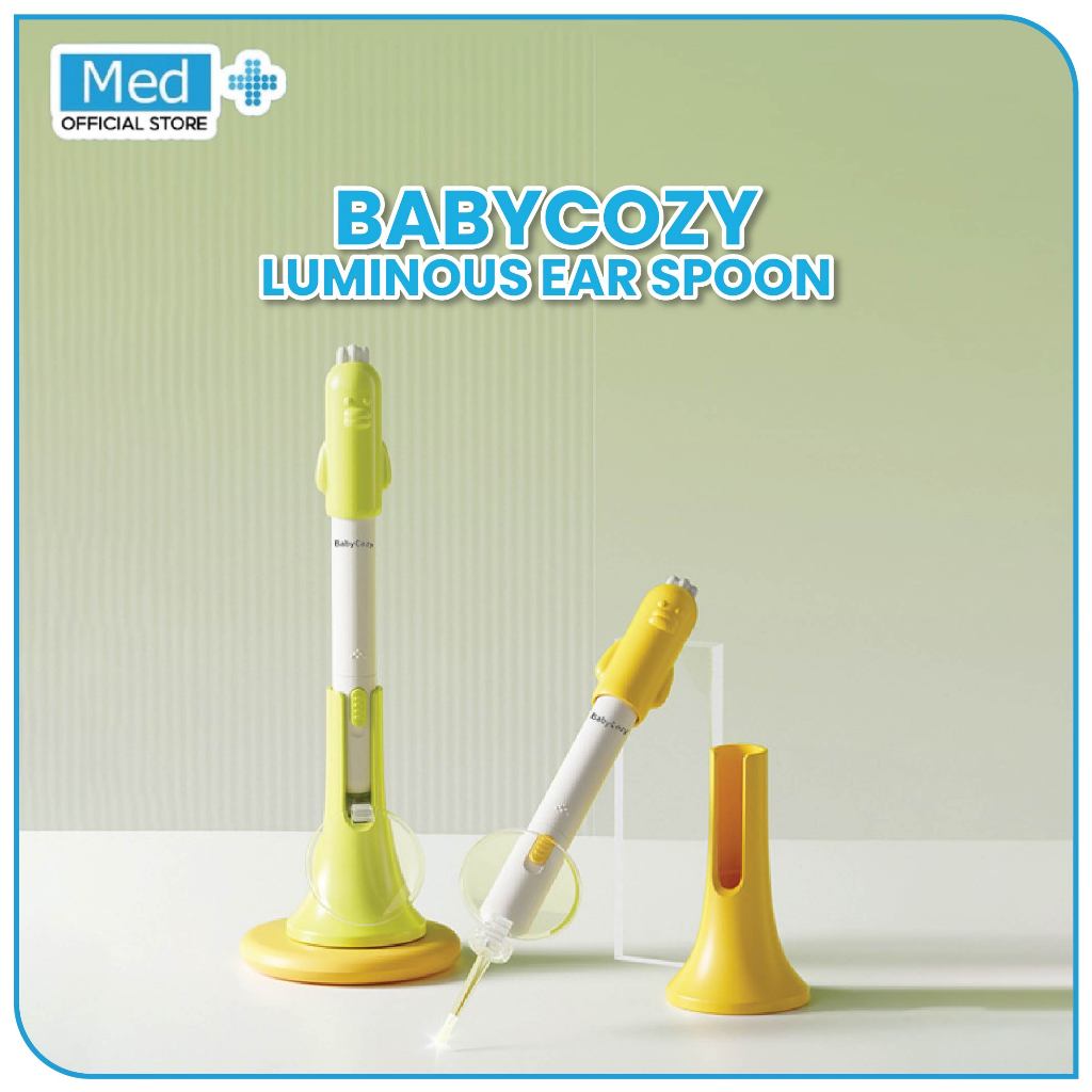 Med+ BabyCozy Korek Kuping LED Pembersih Telinga Bayi Silikon Korek Upil Rechargeable Ear pick Earpick Nose Tweezer