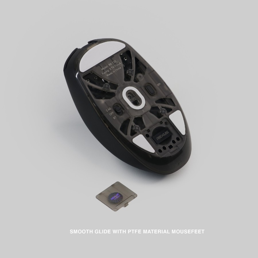 Rexus Riva RX-120 / RX120 Mouse Gaming Wireless Lightweight Triple Connection PAW3311 - Gambar 3