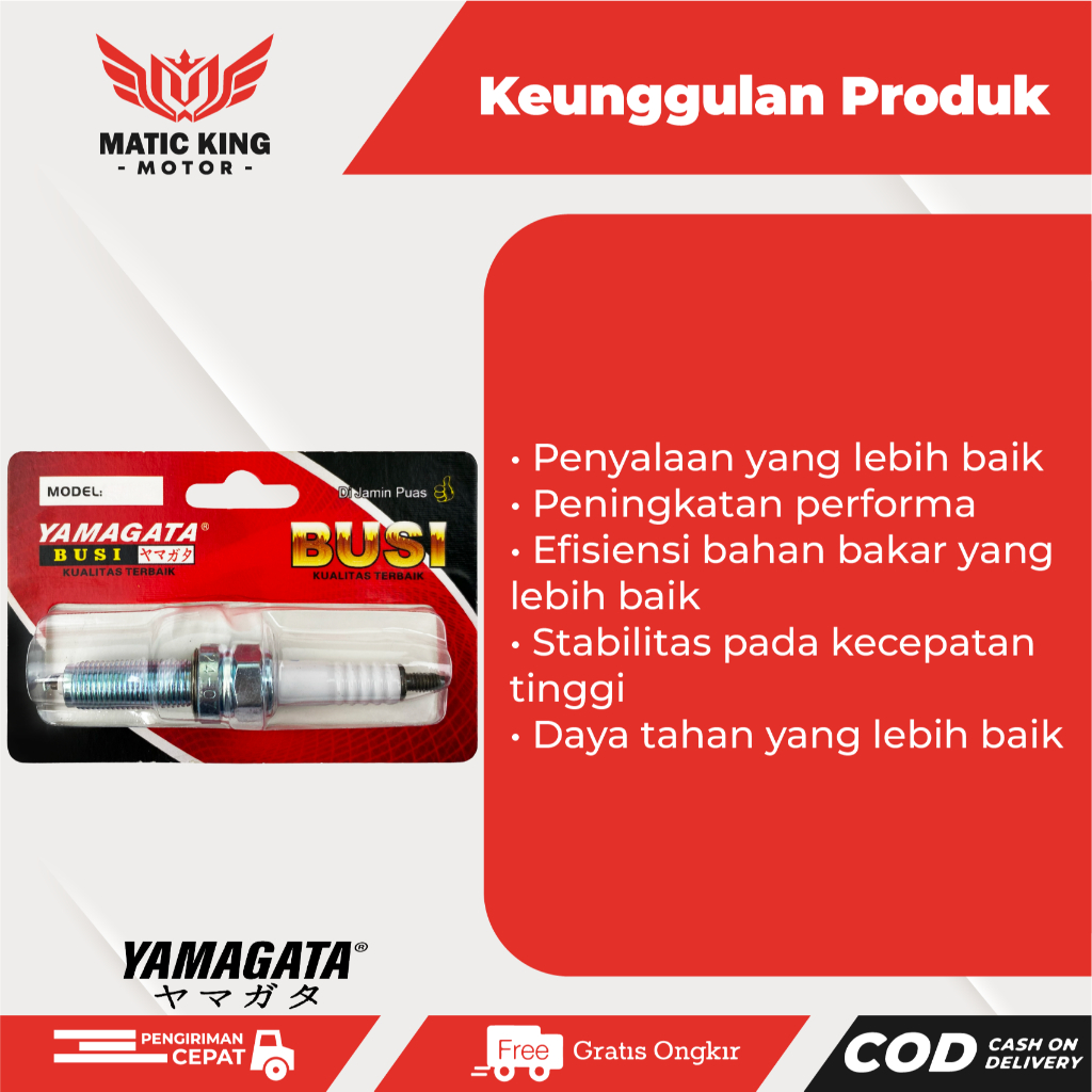 Yamagata Busi racing Iridium Power Mio Sporty Smile Soul GT Freego Gear J M3 S Z Supra X grand legenda vega jupiter shogun smash 100 110 125 - Gambar 2