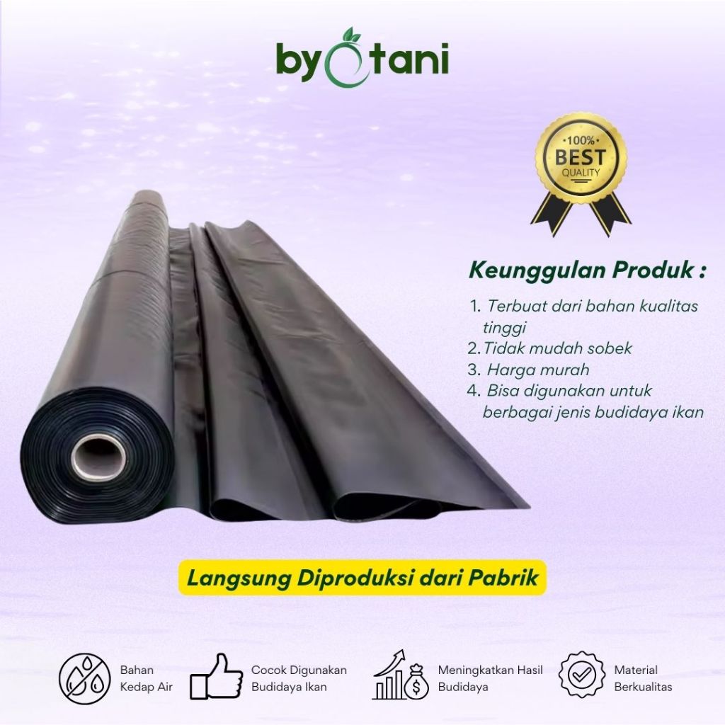 Plastik HDPE Geomembrane Tebal 500 Micron Lebar 4 Meter - Gambar 4