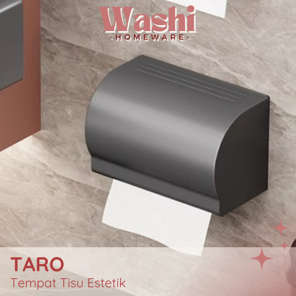 WASHI - TARO Aluminum Tissue Roll Box Aesthetic Toilet Tissue Container ...