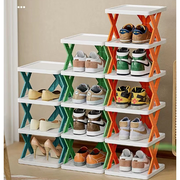 X shoe rack, stacking shoe rack, sandal rack, multi-purpose plastic ...