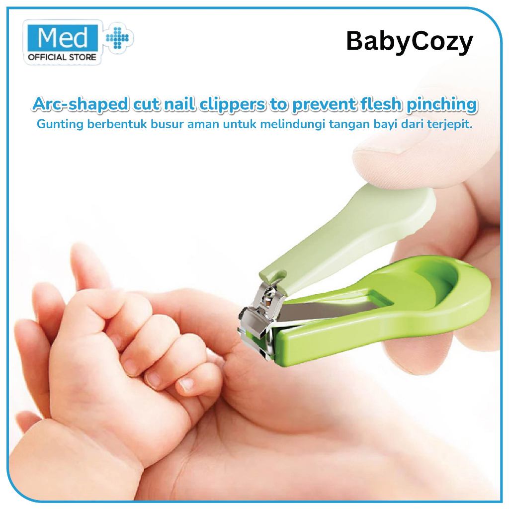 Med+ BabyCozy Gunting Kuku Bayi Set 4 in 1 Manicure Kuku Anak Nail Clipper Baby - Gambar 2