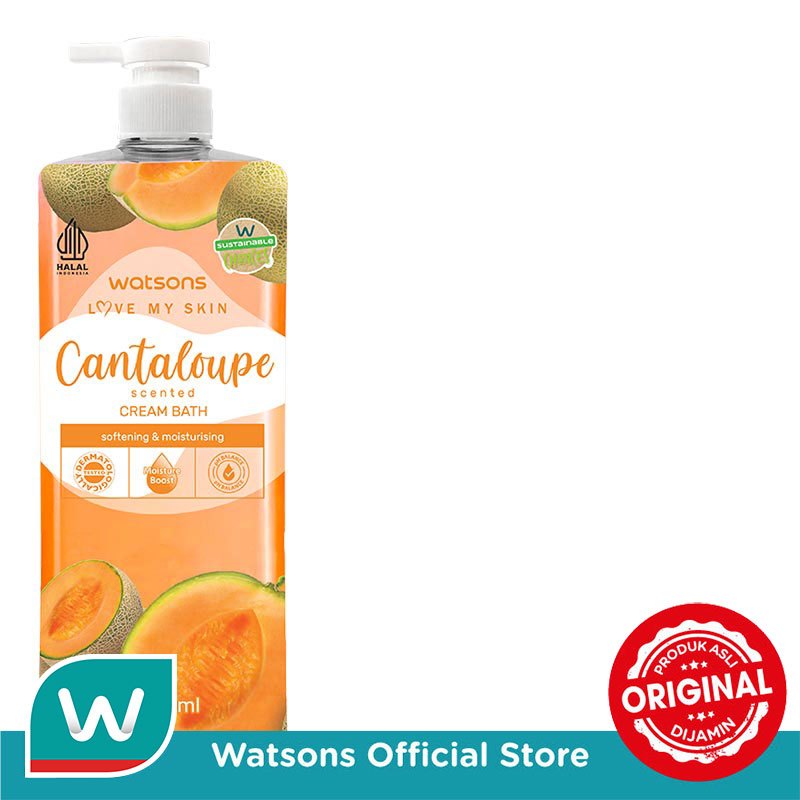 Watsons Cantaloupe Scented Cream Bath 1000ml - Gambar 2