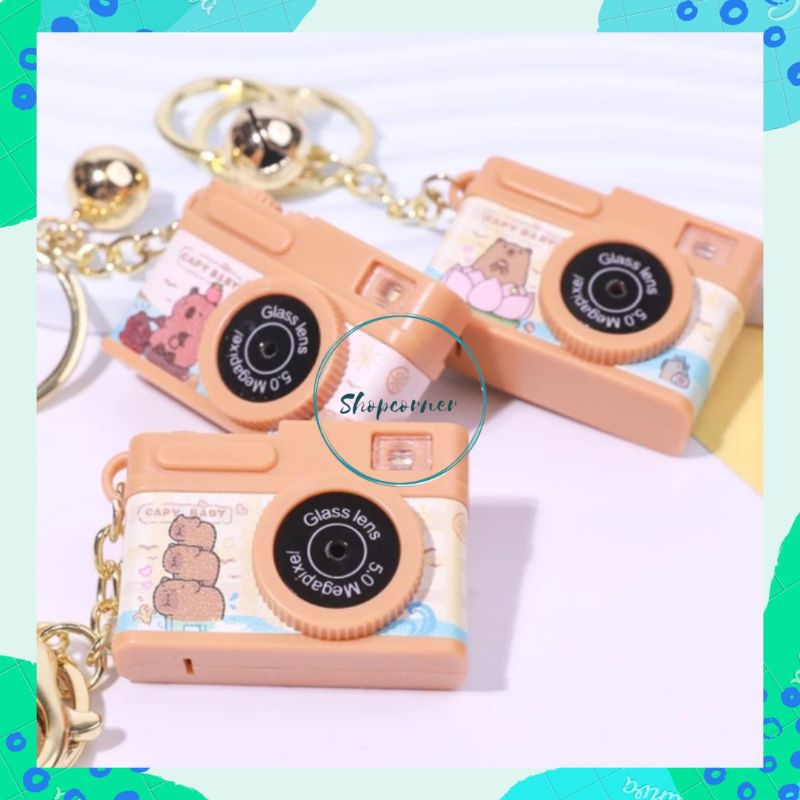 GANTUNGAN Capybara Keychain in Camera Shape With Flash and Sound ...