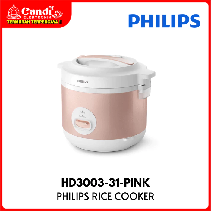 PHILIPS Rice Cooker Penanak Nasi Kapasitas 1,8 Liter HD3003-31-PINK - Gambar 2
