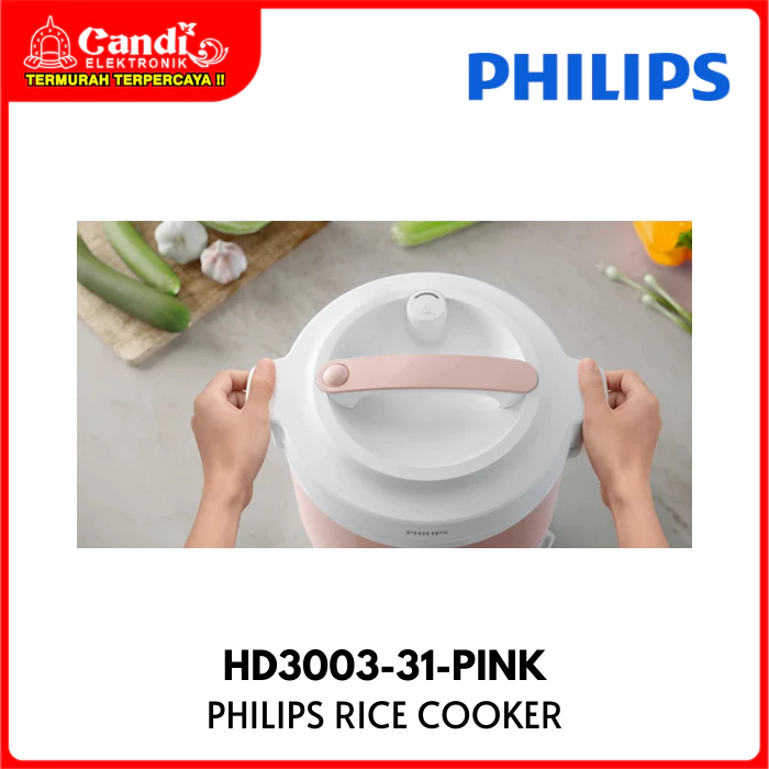 PHILIPS Rice Cooker Penanak Nasi Kapasitas 1,8 Liter HD3003-31-PINK - Gambar 4