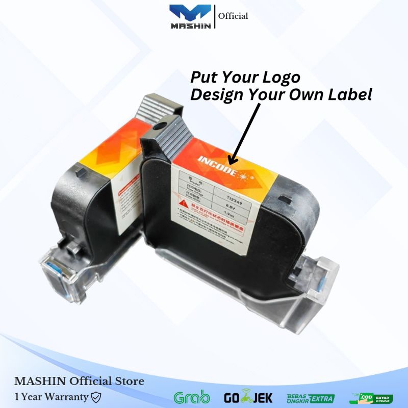 Mashin - Tinta Ink Cartridge Solvent 42ml Untuk Handheld Inkjet Printer Hitam, Putih , Biru, Merah, Kuning - Gambar 3